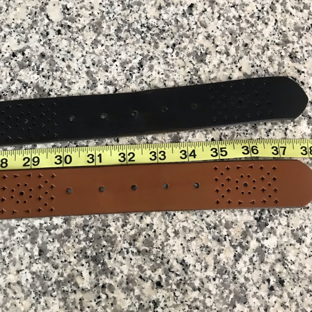 Leather Belt Pair 32” - Picture 6 of 8